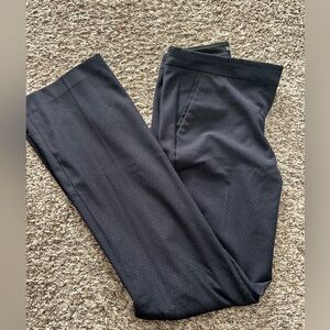 Express Columnist dress pants - navy blue with light blue polka dots - size 2L